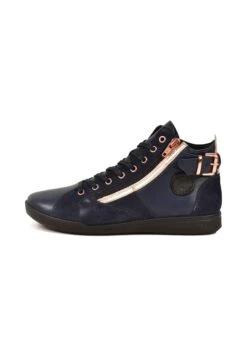 Pataugas Palme Mix F4H - Sneakers Hoog - Navy Blue