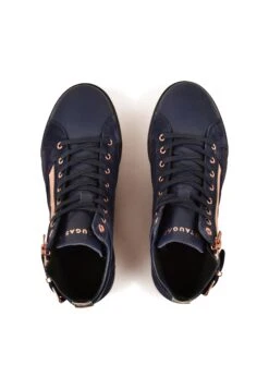 Pataugas Palme Mix F4H - Sneakers Hoog - Navy Blue -Pataugas Verkoopwinkel 923ffd787b2544268568b82951b627ed